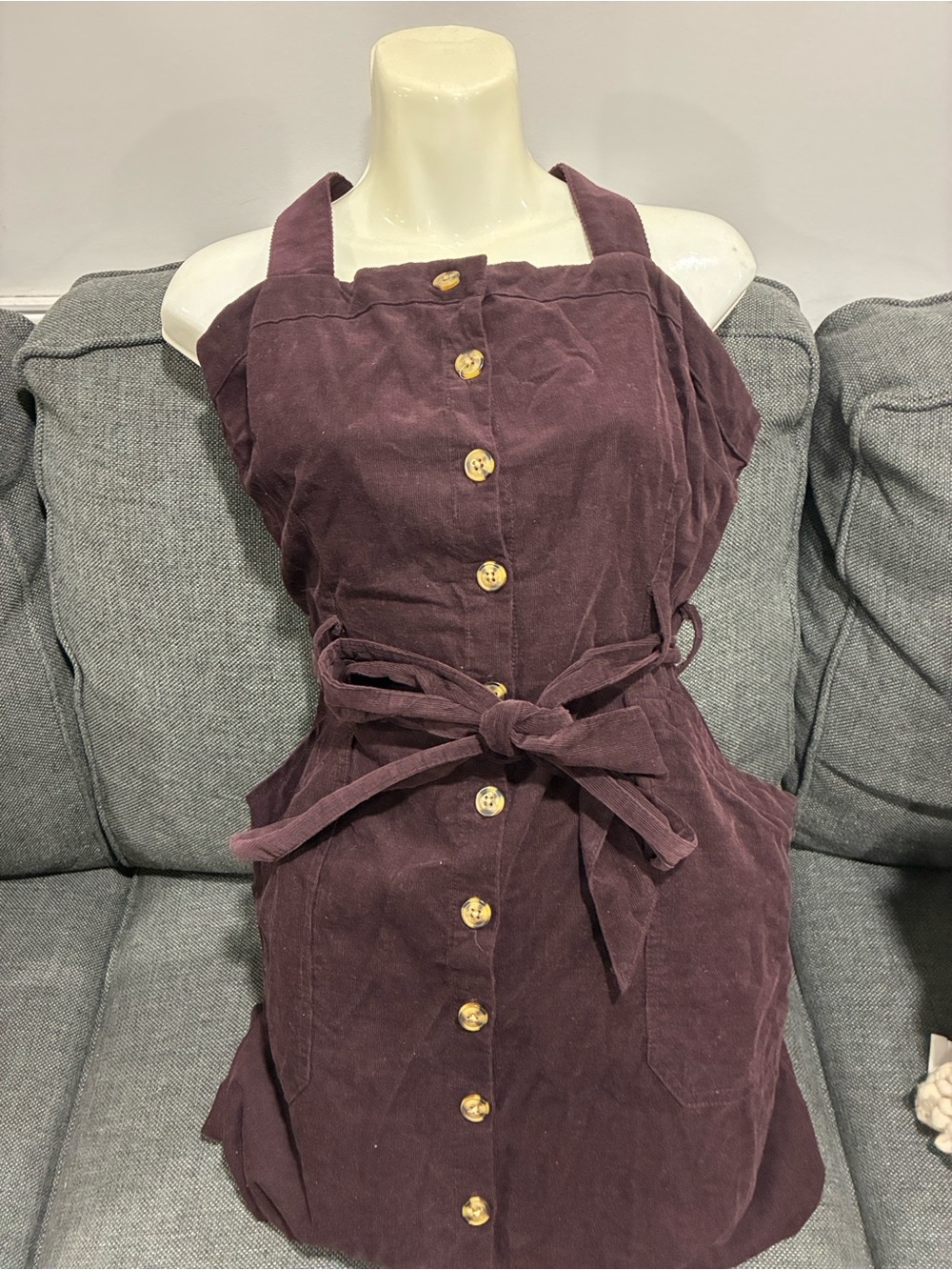 Universal Thread Corduroy Button-Front Dress L